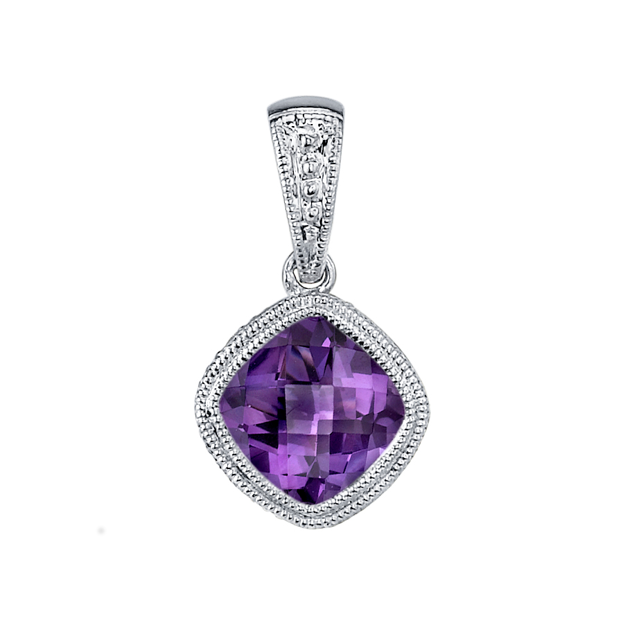 Amethyst Bezel Pendant