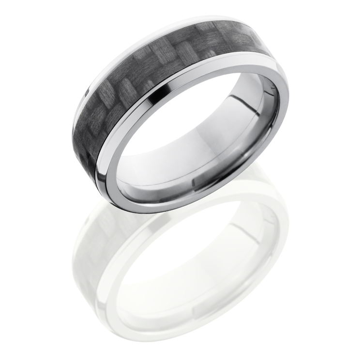 8mm Carbon Fiber & Titanium Ring